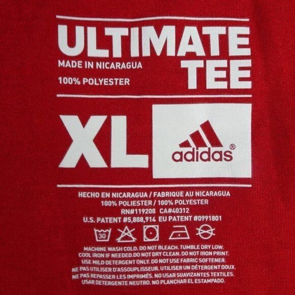 Adidas NCAA Miami University Climalite Tee X-Large - Picture 4 of 5